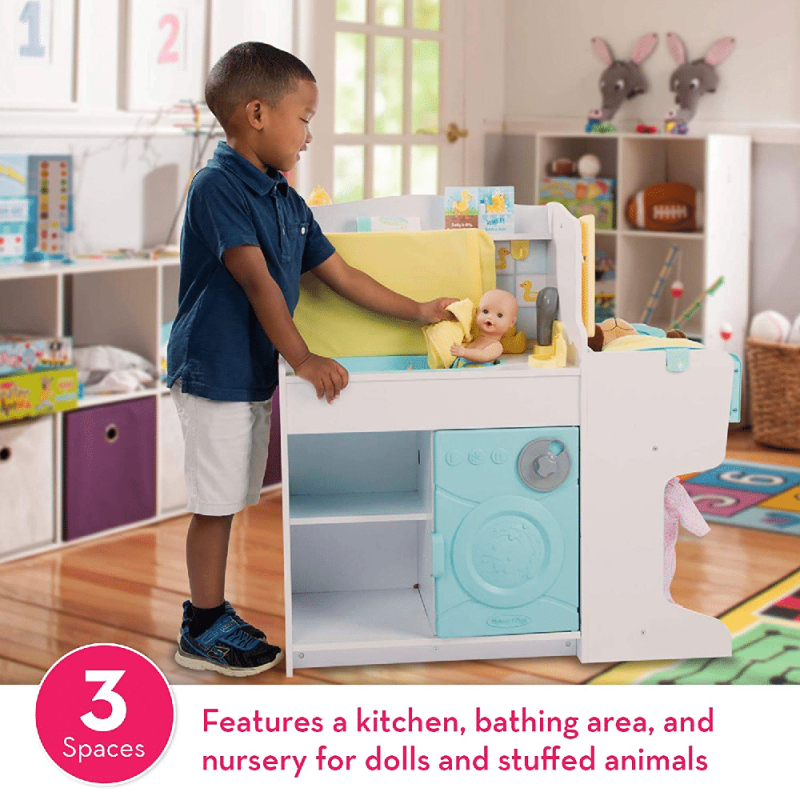 Melissa & Doug Mine to Love Baby Care Activity Center for Dolls - Kitchen, Nursery, Bathing-Changing