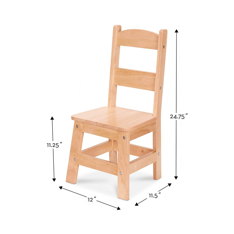 Melissa & Doug Wooden Table And 2 Chairs, Blonde