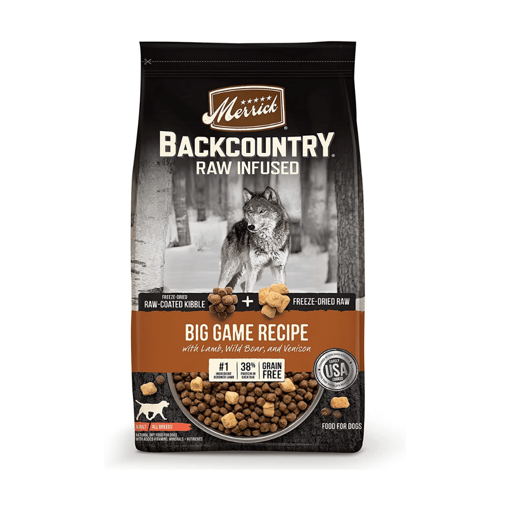 Merrick Backcountry Raw Infused Grain Free Big Game Recipe Dry Dog Food, Lamb Flavor 20 Pounds