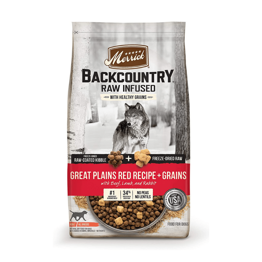 Merrick Backcountry Raw Infused Great Plains Red Recipe with Healthy Grains Dry Dog Food, 20 Pounds