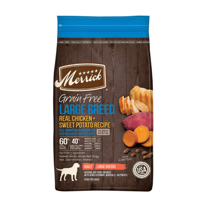 Merrick Grain Free Large Breed Dry Dog Food, Chicken & Sweet Potato Flavor, 22 Pounds