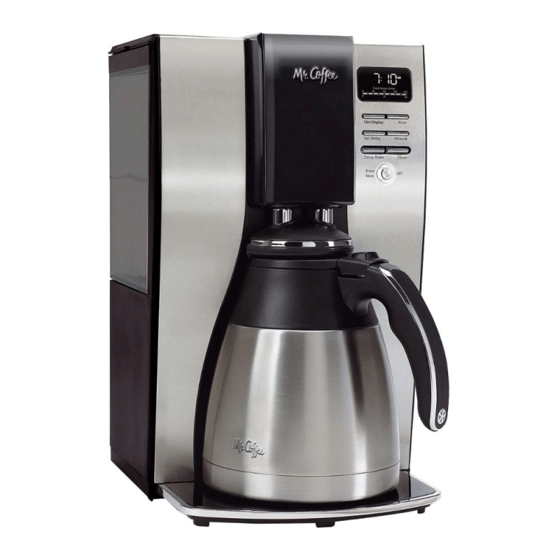 Mr. Coffee 10 Cup Thermal Carafe Coffee Maker, Optimal Brew System, Black/Stainless Steel