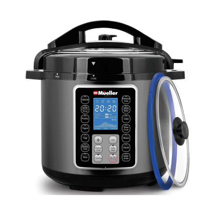Mueller 6 Quart Pressure Cooker 10 In 1, Cook 2 Dishes At Once