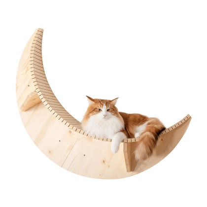 Myzoo Luna Crescent Moon Shape Wall Mounted Cat Bed