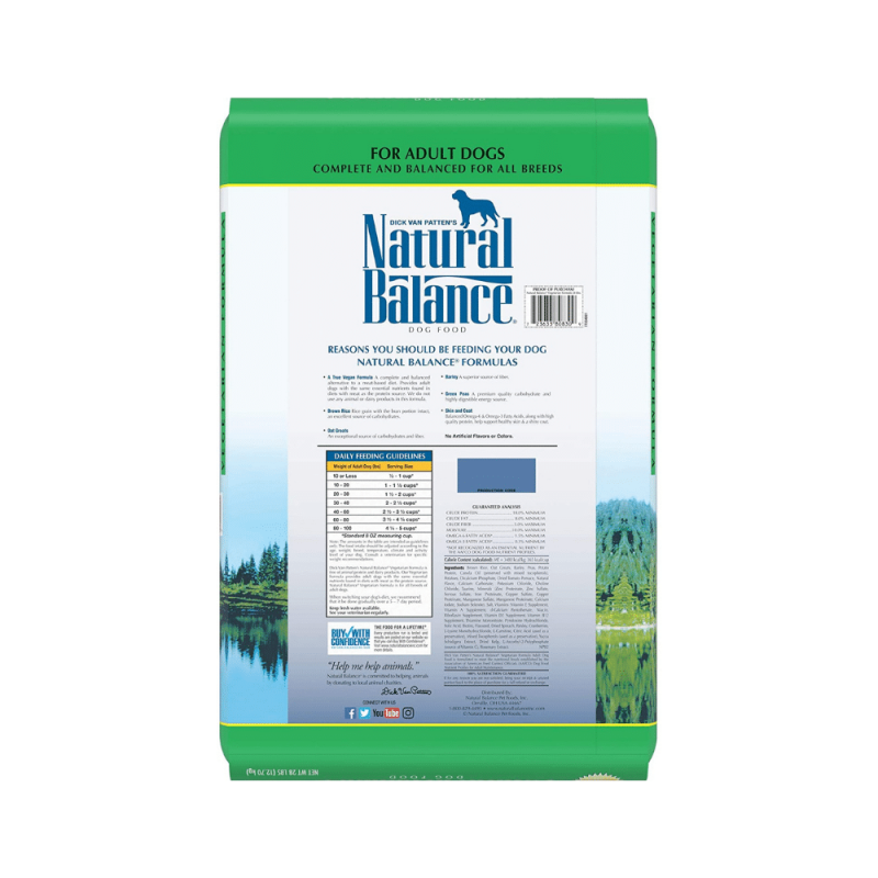 Natural Balance Limited Ingredient Diet, Vegetarian Adult Dry Dog Food With Healthy Grains