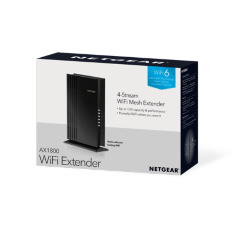 Netgear AX1800 WiFi 6 Mesh Desktop Range Extender and Signal Booster, up to 1.8Gbps Speed (EAX20)