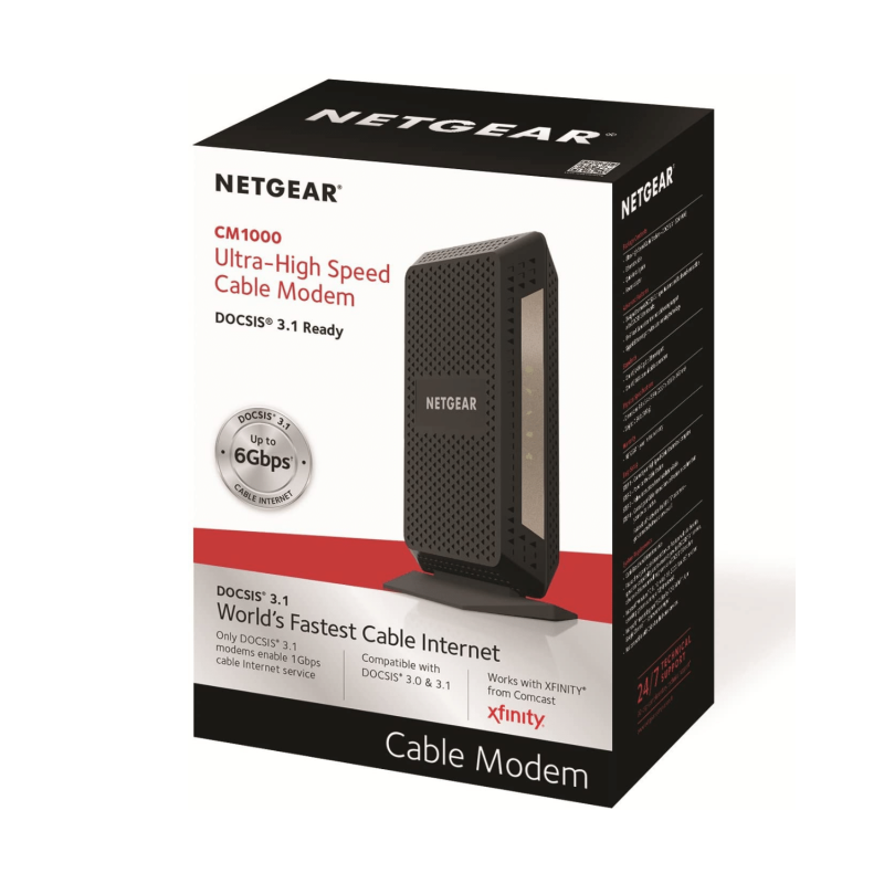 Netgear DOCSIS 3.1 Gigabit Cable Modem With Gig-Speed From Xfinity