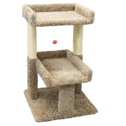 New Cat Condos 2 Level Brown Cat Play Perch, 32" H
