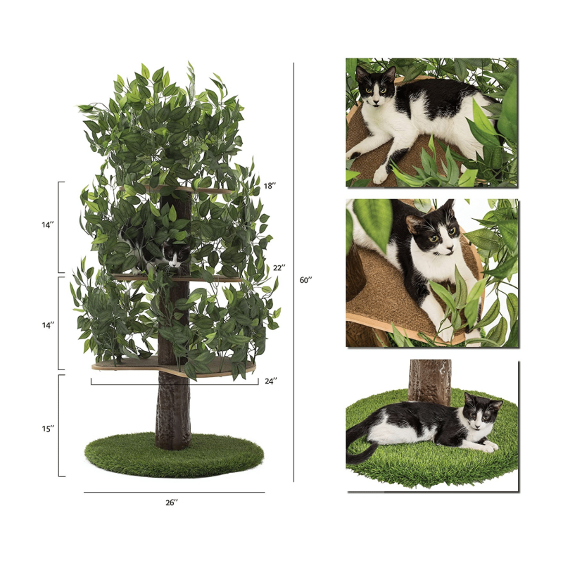 On2 Pets Cat Tree With Leaves Made In USA