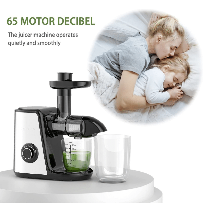Orfeld Slow Masticating Juicer Extractor, Reverse Function, Easy to Clean