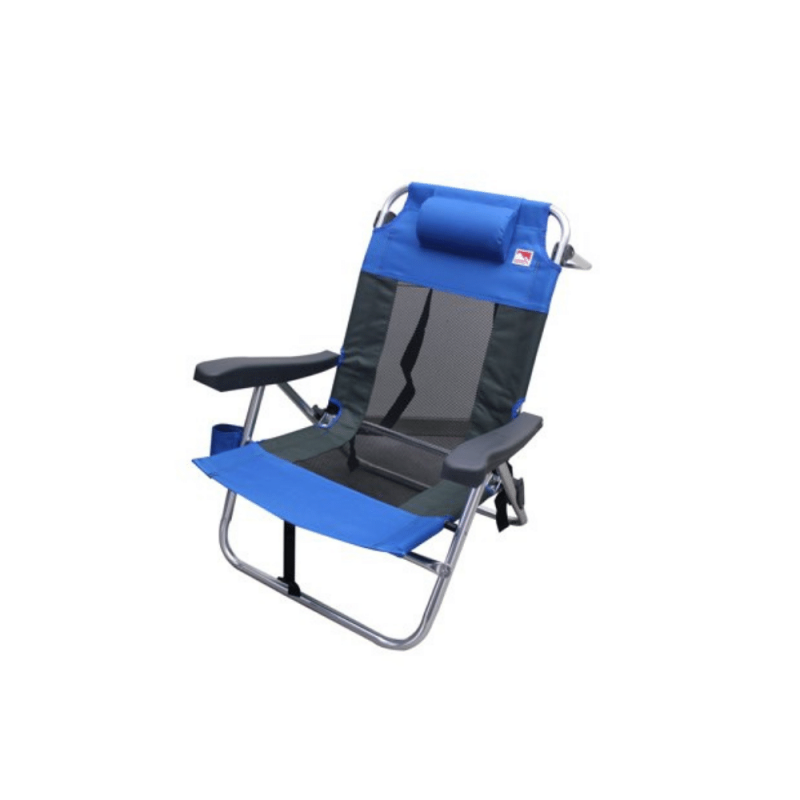 Outdoor Spectator 2 Pack Multiple Positions Beach Chair, Blue