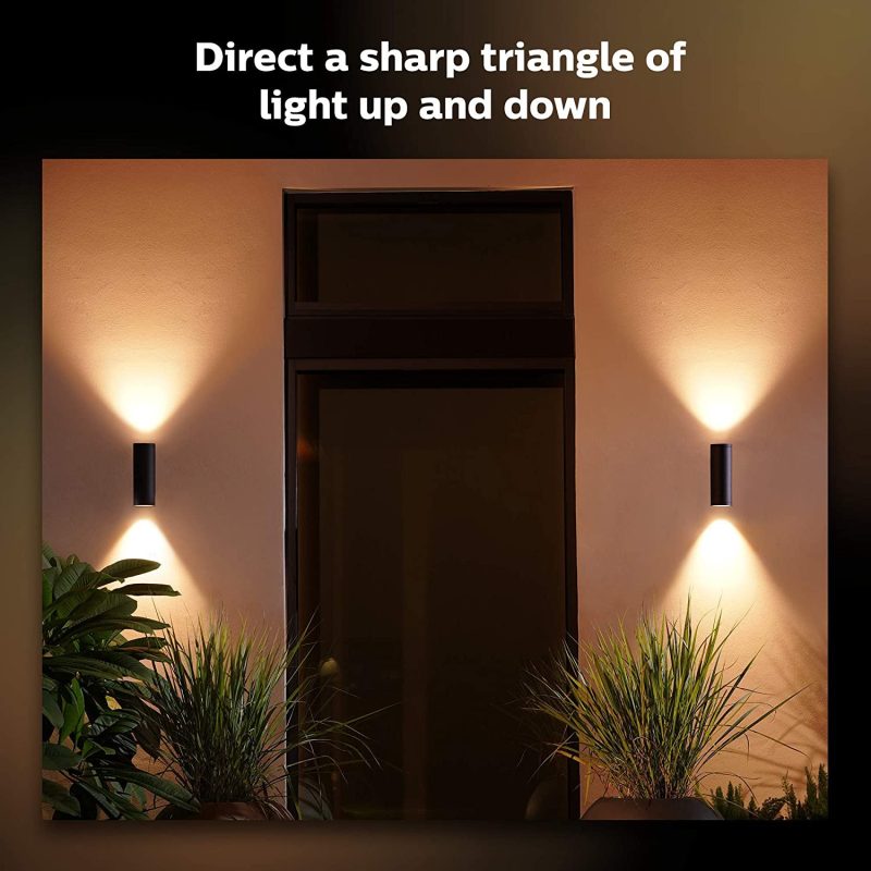 Philips Hue White & Color Ambiance Appear Outdoor Wall Light Fixture, Black