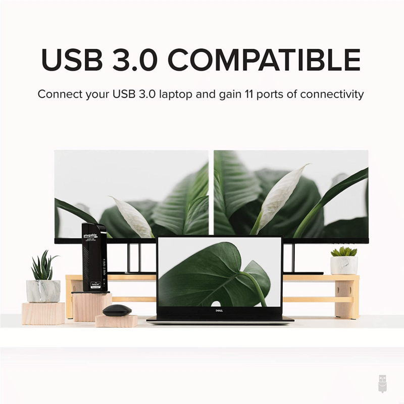 Plugable USB 3.0 Universal Laptop Docking Station Dual Monitor