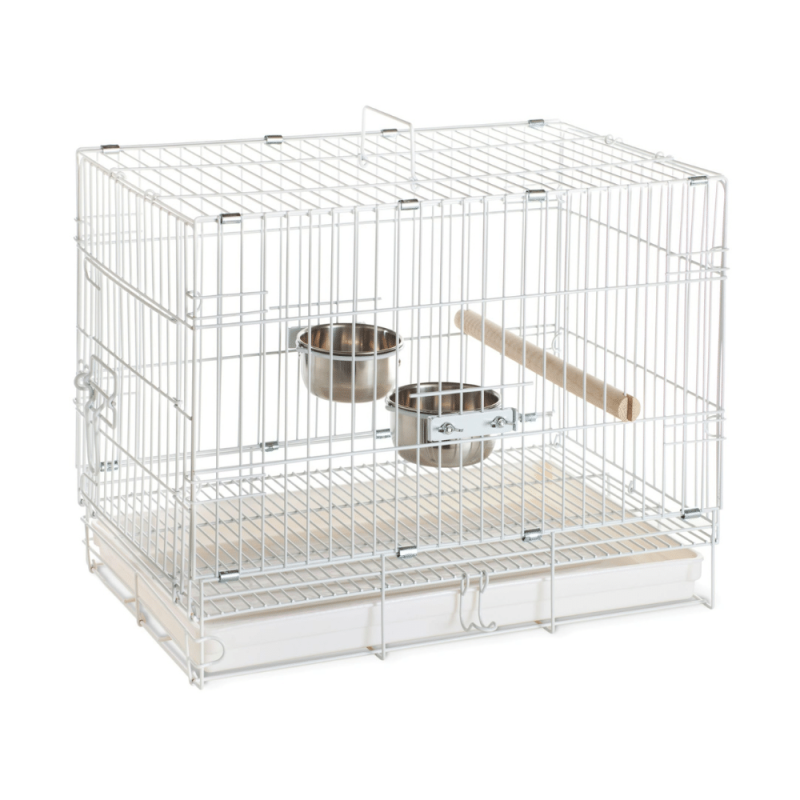 Prevue Pet Products White Travel Bird Cage, 20" L X 12" W X 16" H