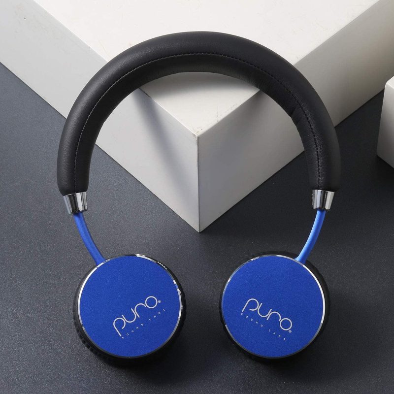 Puro Sound Labs BT2200s Volume Limited Kids’ Bluetooth Headphones, Sapphire Blue
