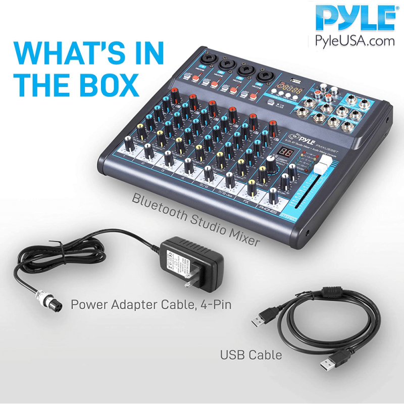 Pyle Professional Audio Mixer Sound Board Console Desk System
