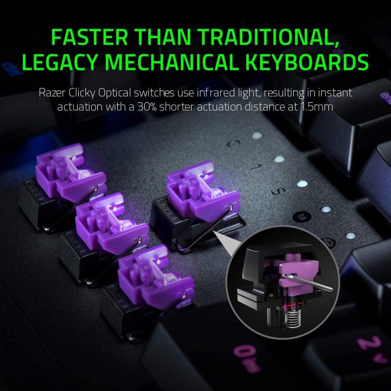 Razer Huntsman Elite Gaming Keyboard Clicky Optical Switch