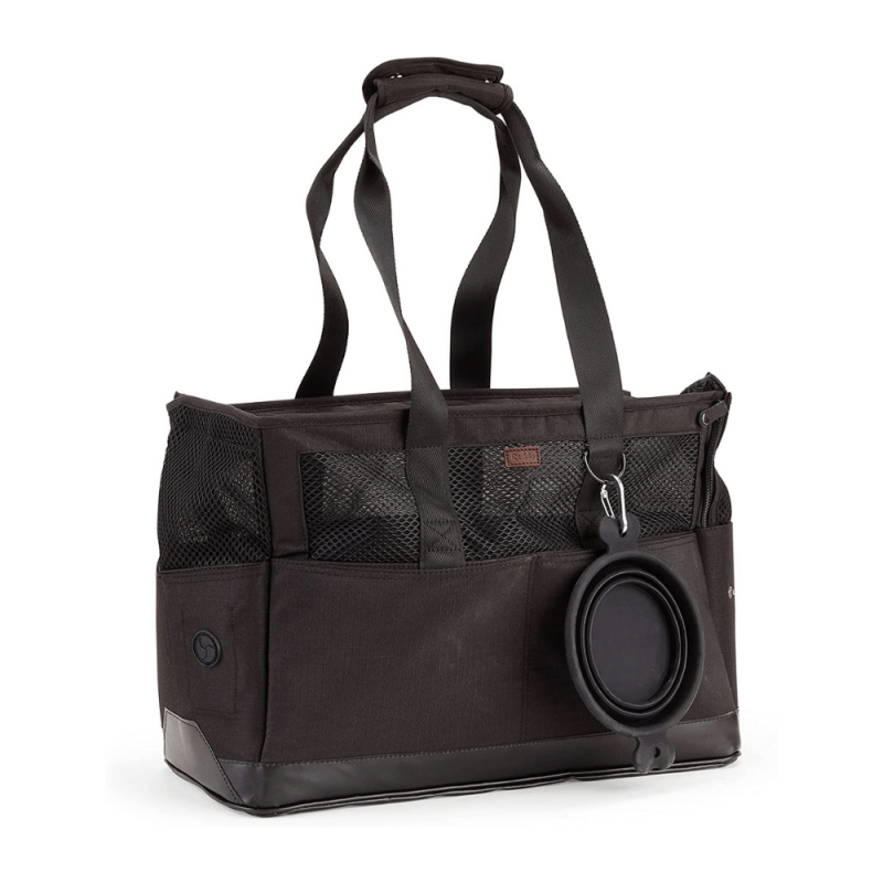 Reddy Black Canvas Dog Carrier Tote Made with Recycled Materials