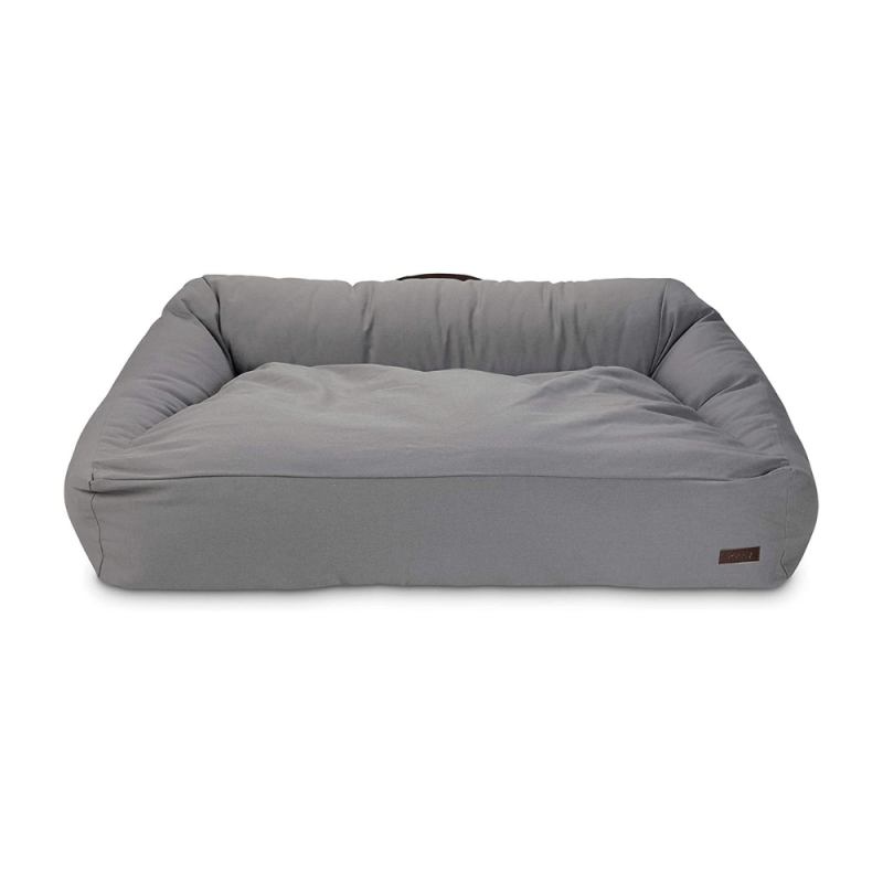 Reddy Grey Canvas Lounger Dog Bed, Large
