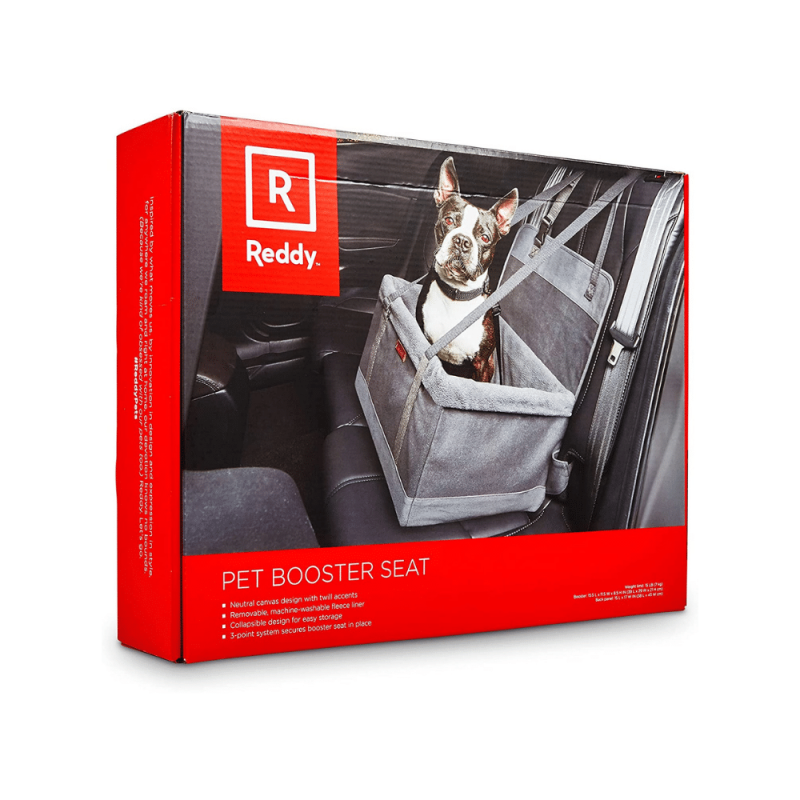 Reddy Grey Pet Booster Seat, 15.5" L X 11.5" W X 8.5" H