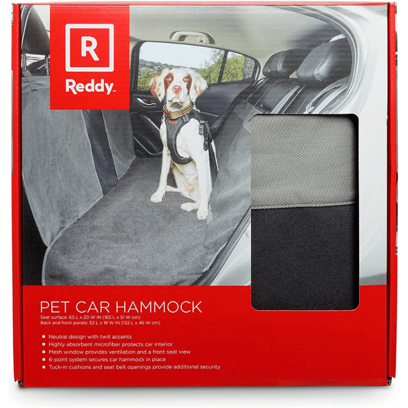 Reddy Grey Pet Car Hammock, Gray