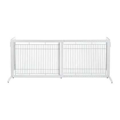 Richell Freestanding Tall Pet Gate in Origami White, Large