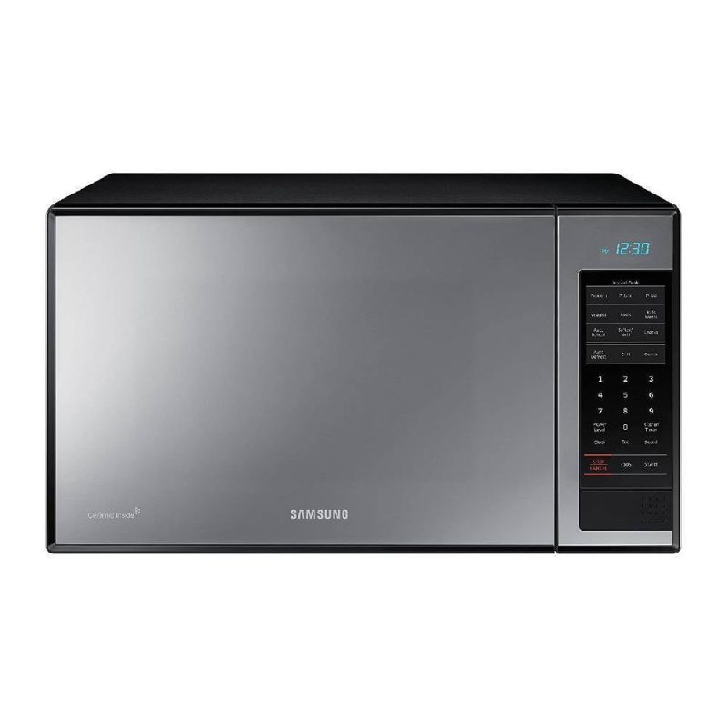 Samsung 1.4 cu. ft. Countertop Grill Microwave Oven With Ceramic Enamel Interior, Black Mirror Finish