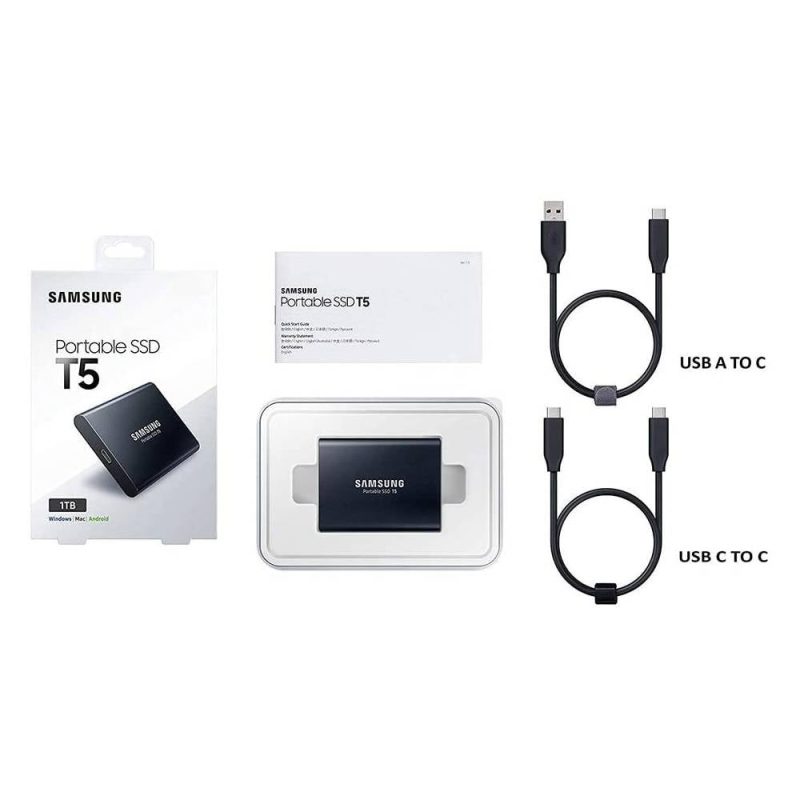 Samsung T5 Portable SSD 1TB - Up to 540MB/s - USB 3.1 External Solid State Drive