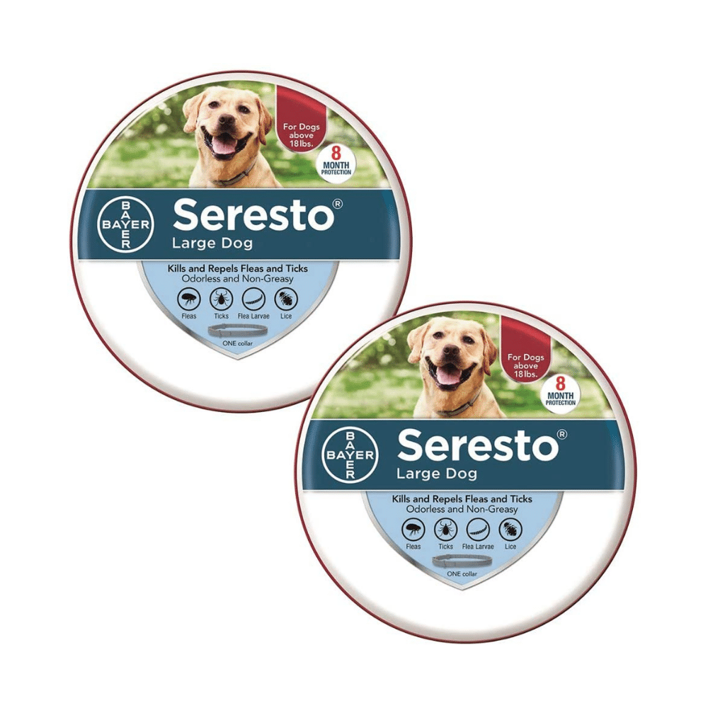 Seresto 2-Pack Flea and Tick Collar for Large Dogs, 8 Months Protection
