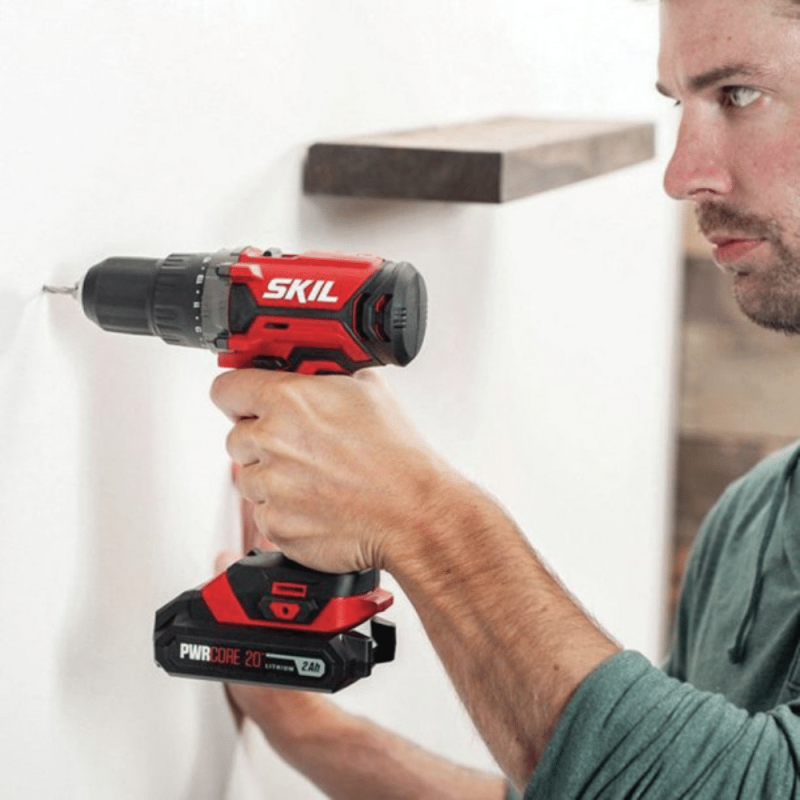 Skil Power Core 20 20V Drill Driver And Impact Driver Kit With 2.0ah Lithium Battery, Charger