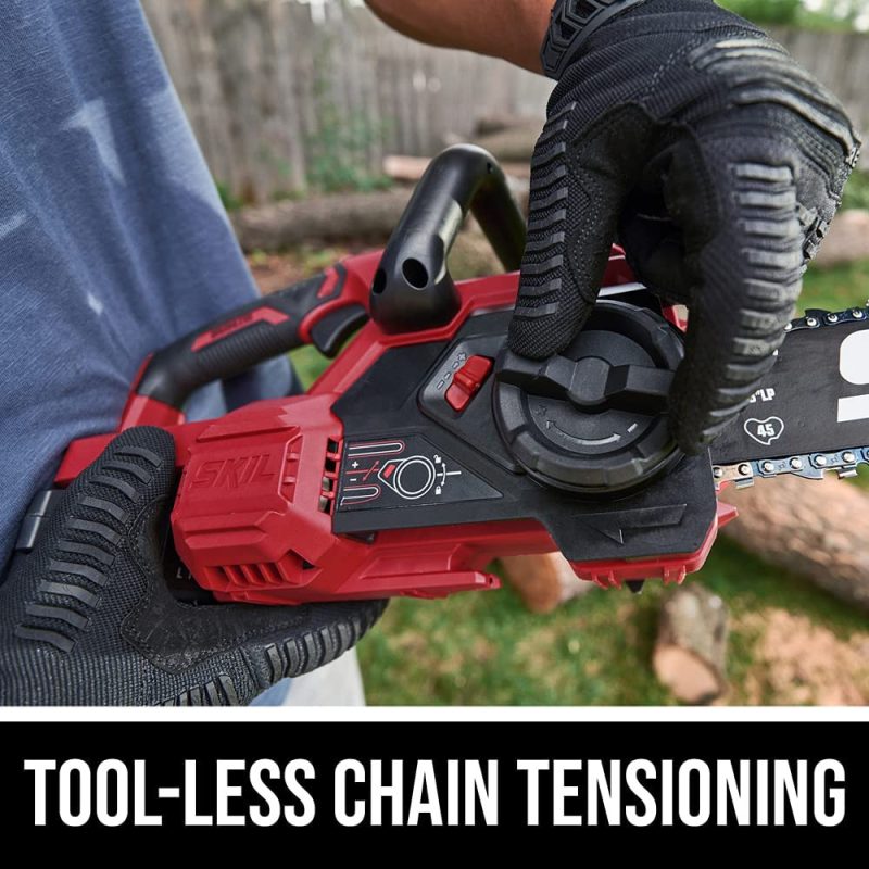 Skil PWR Core 20 Volt 12'' Brushless Chain Saw Kit With 4.0ah Battery And Charger