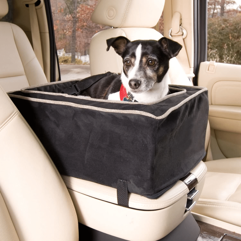 Snoozer Black Luxury Console Lookout Dog Car Seat, Small
