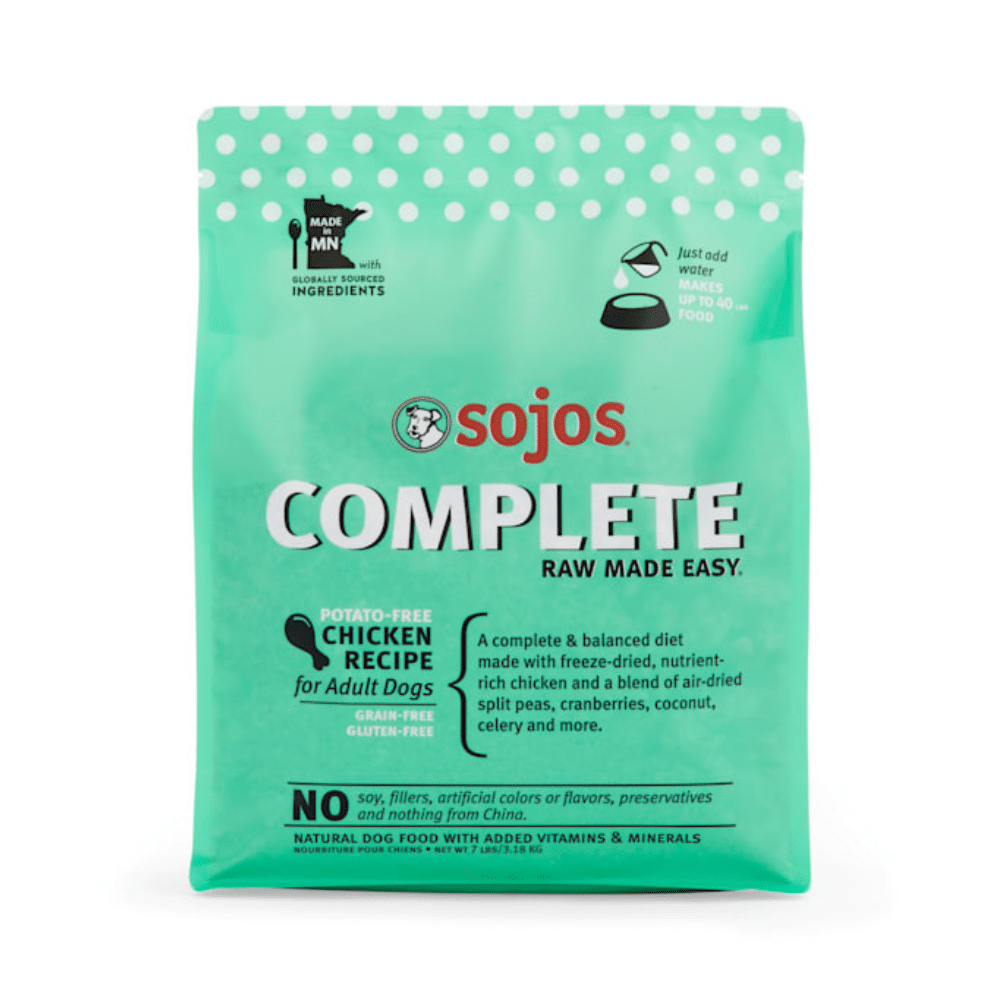Sojos Complete Adult Grain-Free Chicken Recipe Freeze-Dried Raw Dog Food, 7 Lbs