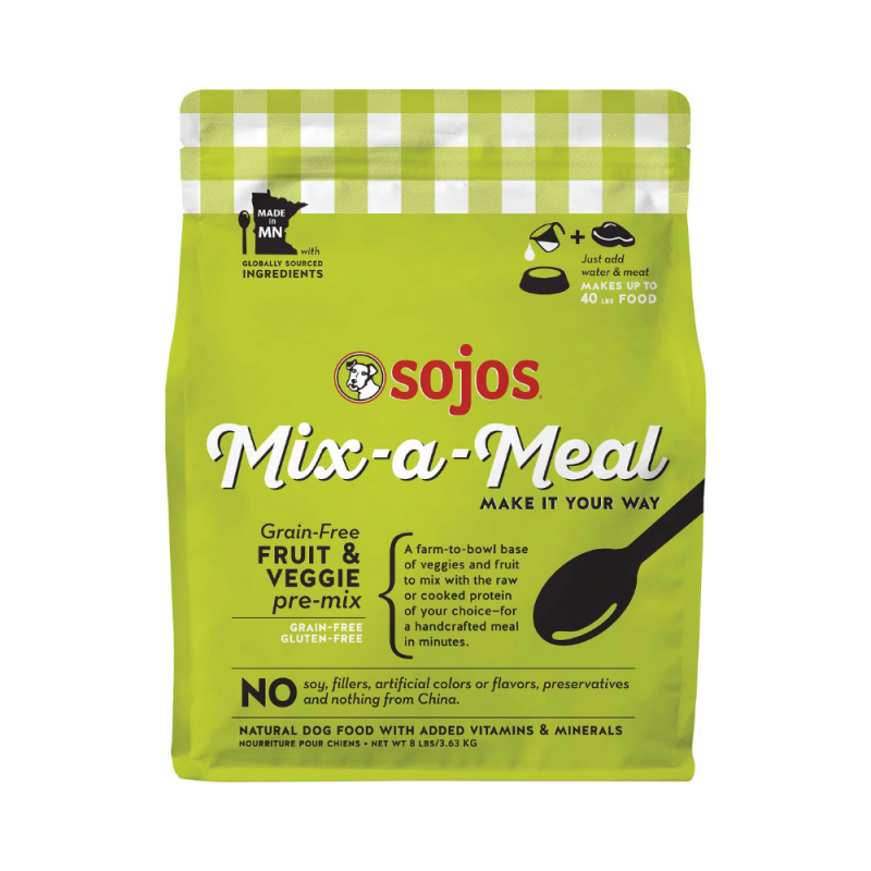 Sojos Mix-A-Meal Grain-Free Fruit And Veggie Pre-Mix Dry Dog Food, 8 Lbs