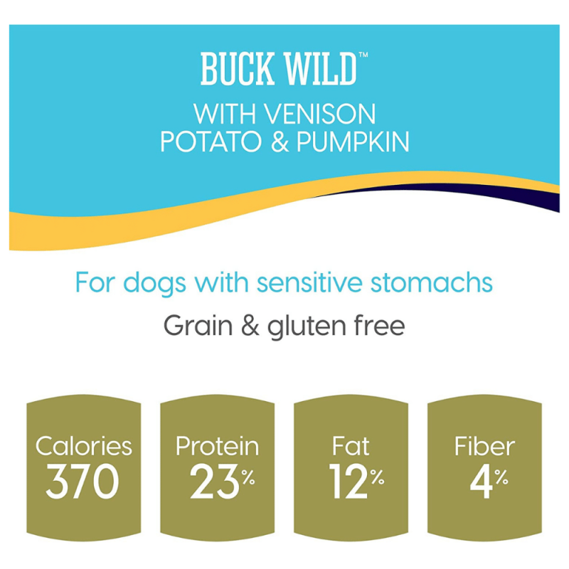 Solid Gold, Buck Wild, Real Natural Venison, Potato And Pumpkin, Sensitive Stomach, 24 Pounds