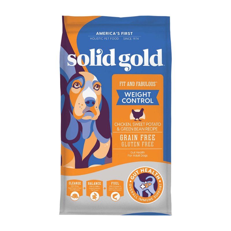 Solid Gold, Fit & Fabulous, Grain-Free Natural Chicken, Sweet Potato & Green Bean, 24 Pounds