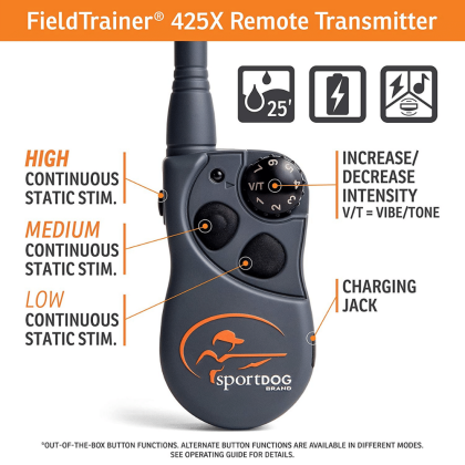 SportDog Brand 425X Remote Trainers, 500 Yard Range E-Collar