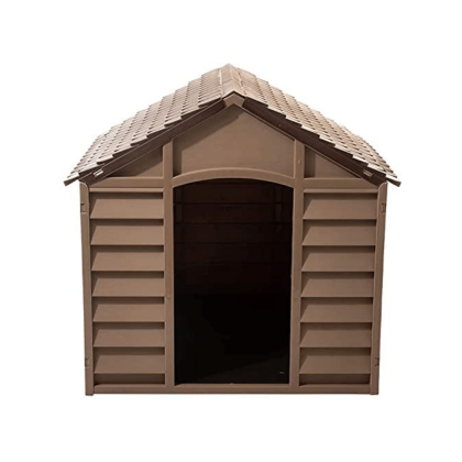 Starplast Dog House Kennel - Weather & Water Resistant, Large, Brown/Mocha