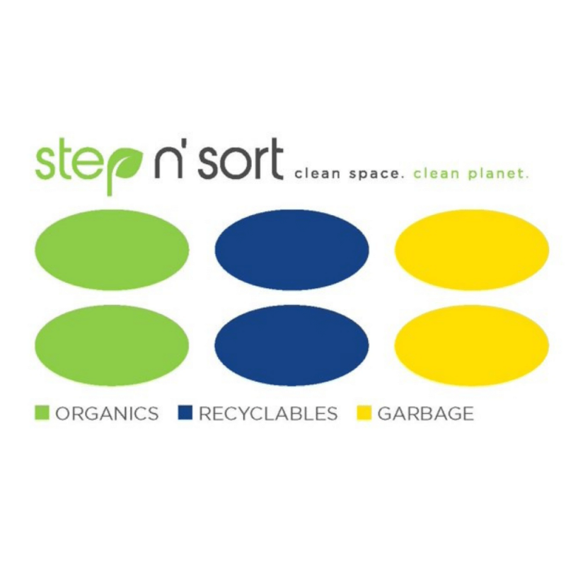 Step N' Sort 3-Compartment Trash and Recycling Bin, 16 Gallons