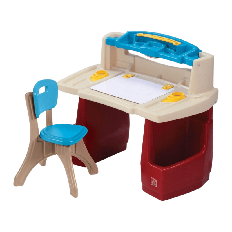 Step2 Deluxe Art Master Desk Kids Art Table with Storage and Chair (702500)