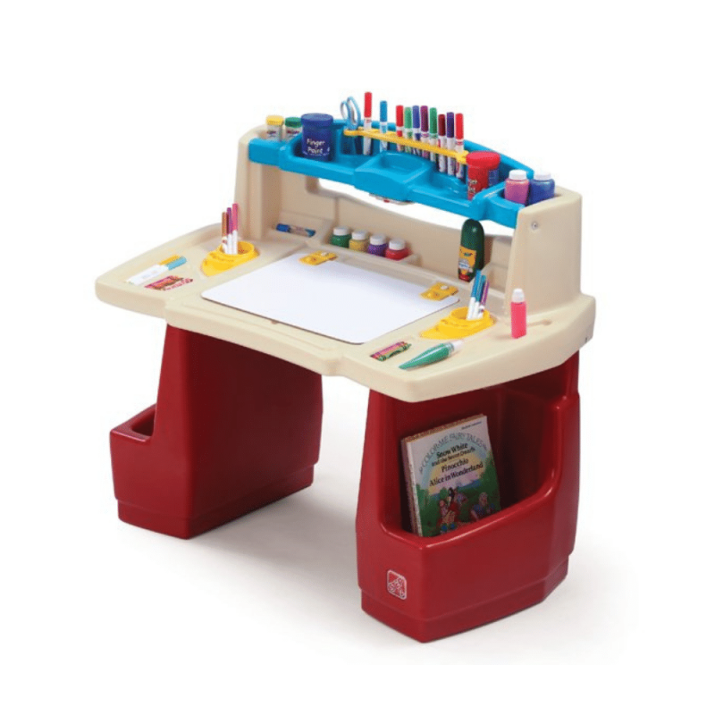 Step2 Deluxe Art Master Desk Kids Art Table with Storage and Chair (702500)