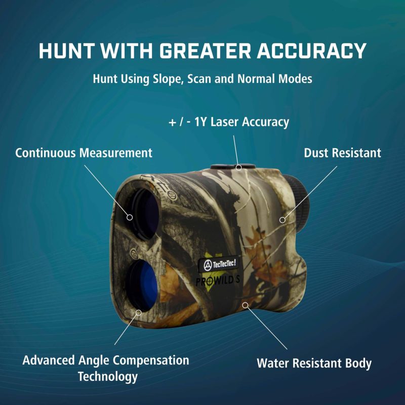 TecTecTec ProWild Hunting Rangefinder, Laser Range Finder
