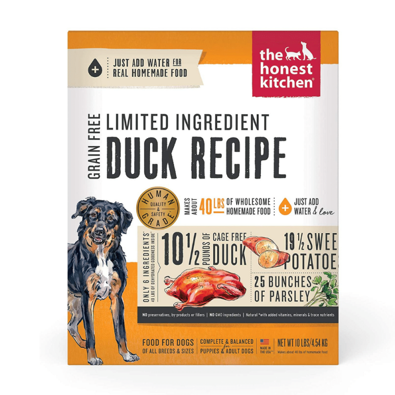 The Honest Kitchen Dehydrated Limited Ingredient Duck Recipe Dog Food, 10 Lbs