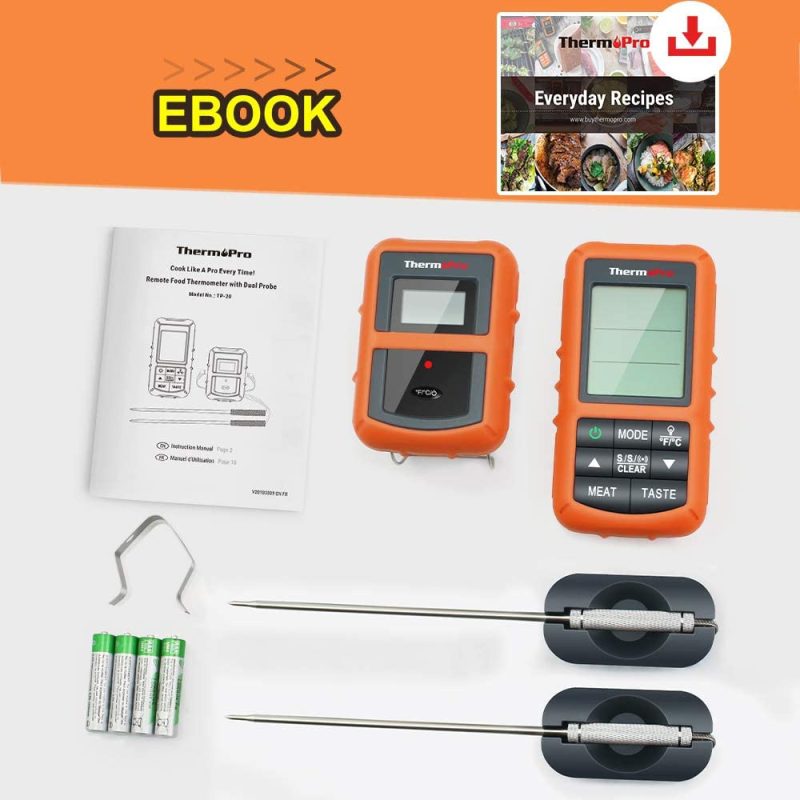 ThermoPro TP20 Wireless Remote Digital Cooking Food Meat Thermometer With Dual Probe