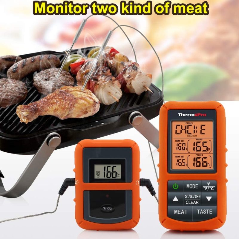 ThermoPro TP20 Wireless Remote Digital Cooking Food Meat Thermometer With Dual Probe