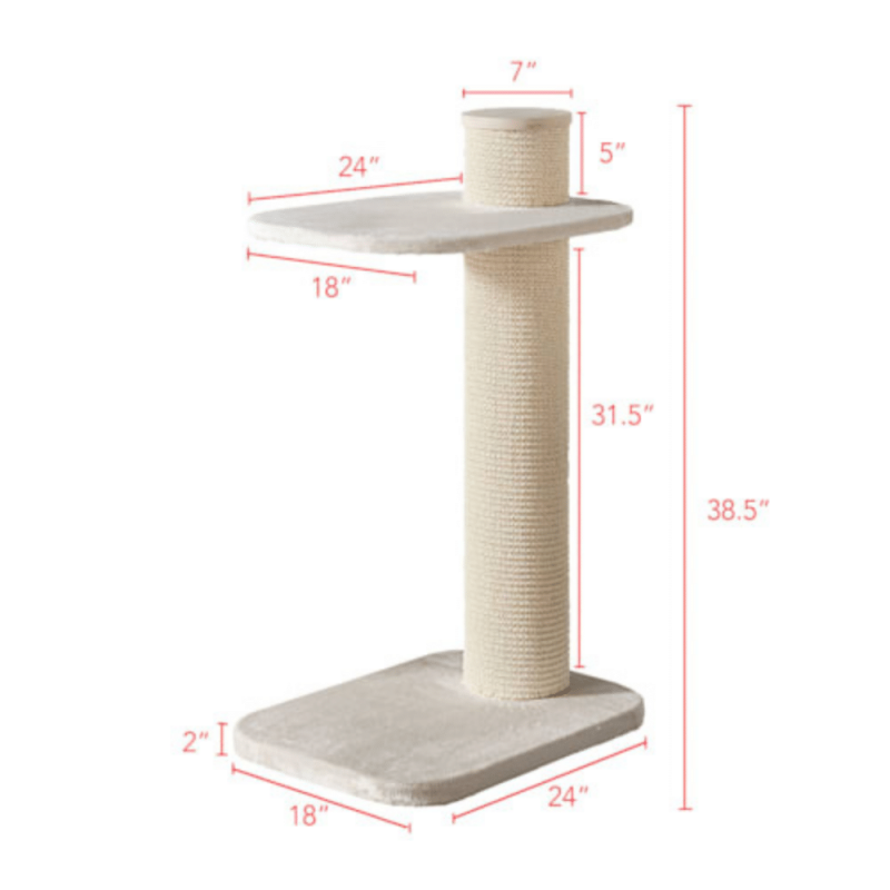 Two by Two Maple 2 Level Beige Cat Tree