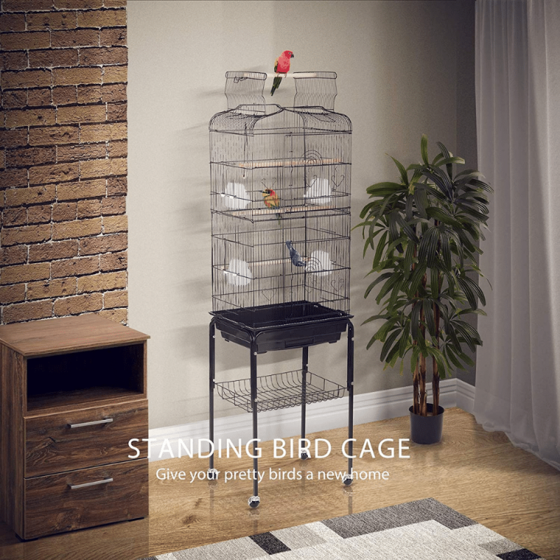 Vivohome 59.8 Inch Wrought Iron Bird Cage