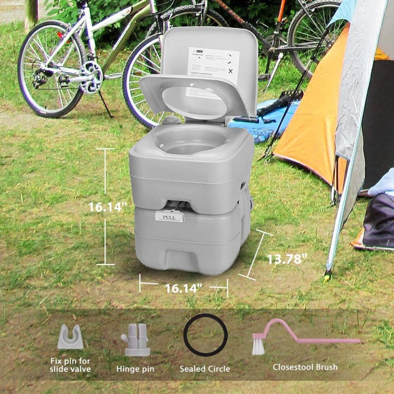 Vivohome Portable Toilet 5.3 Gallon Waste Tank