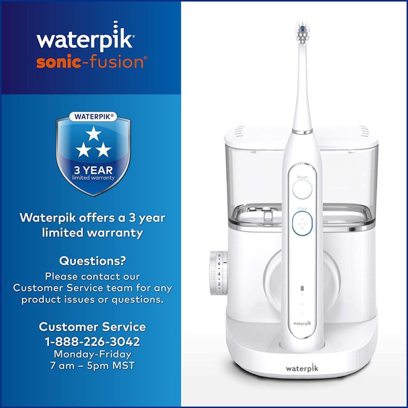 Waterpik Sonic Fusion Professional Flossing, Electric Toothbrush & Water Flosser