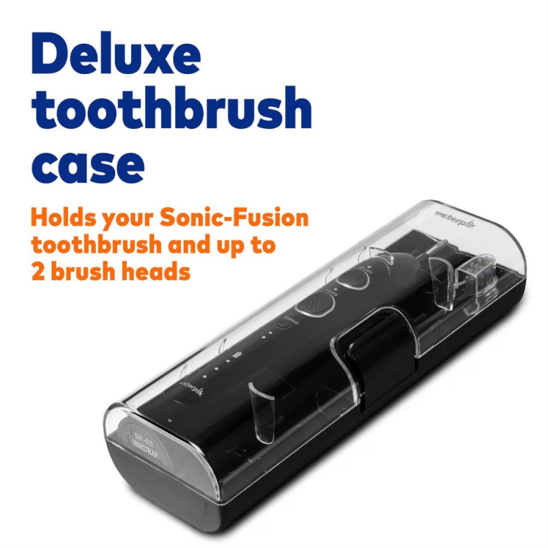 Waterpik Sonic-Fusion 2.0 Flossing Toothbrush with Water Flosser + 5 Replacement Brush Heads, Black